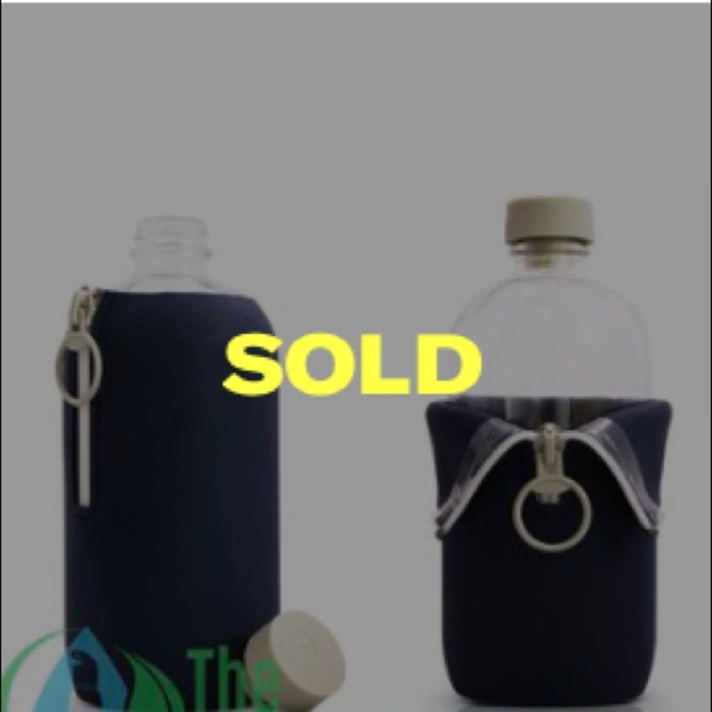 Glass water bottle